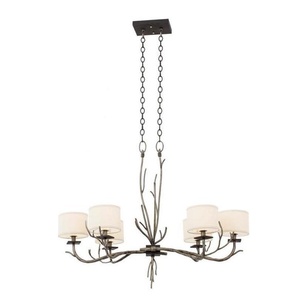 Kalco Denali 6 Light Oval Chandelier 501050BJT